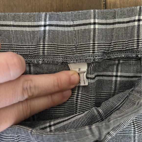 Sz S Bodycon High Rise Checkered Plaid Mini Skirt Elastic Waist Button Down Y2K - Picture 5 of 9